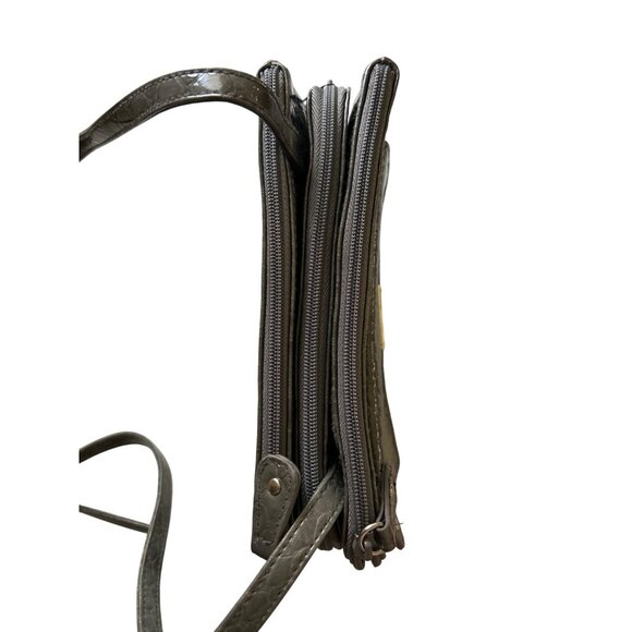 Koltov Womens Zip Top Snake Print Crossbody Bag With Adjustable Strap - Picture 5 of 9